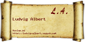 Ludvig Albert névjegykártya