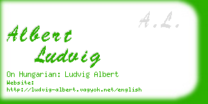 albert ludvig business card